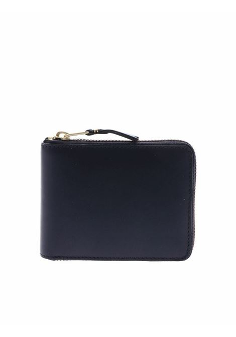 zip wallet unisex brown in leather COMME DES GARÇONS WALLET | SA7100NAVY